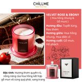  Nến thơm nắp chuông Chillme hương ngọt ngào ấm áp 150g - Velvet Rose & Ebony 