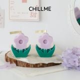  Nến thơm sáp nành hình bông hoa Chillme dễ thương nhiều màu sắc decor làm quà tặng handmade trang trí 