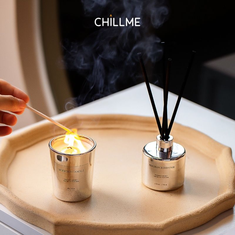  Set quà tặng nến thơm tinh dầu Chillme sang trọng tặng quà tết sinh nhật bạn gái 