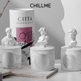  Nến thơm không khói Citta hũ tượng thạch cao điêu khắc quà tặng cao cấp phong cách châu âu 