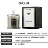  Nến thơm nắp chuông Chillme hương tươi mới ngọt dịu 150g - Litchi Fresh Gray & White Tea 