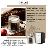  Nến thơm nắp chuông Chillme hương tươi mát thanh khiết 150g - Lime Basil & Citrus 