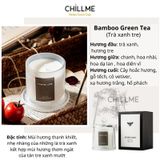  Nến thơm nắp chuông Chillme hương trong lành thanh khiết 150g - Bamboo Green Tea 