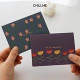  Thiệp chúc mừng hoạ tiết hoa văn Chillme chúc mừng sinh nhật, kỷ niệm, ngày lễ đơn giản cao cấp - HK036 