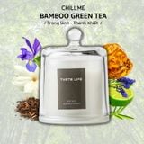  Nến thơm nắp chuông Chillme hương trong lành thanh khiết 150g - Bamboo Green Tea 