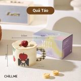  Cốc sứ có nắp đậy trái cây tươi mát Chillme hoạ tiết dễ thương làm quà tặng sinh nhật 
