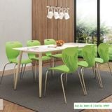 Bàn Ăn Mặt Gỗ Cao Su 1m4 BA01-G14