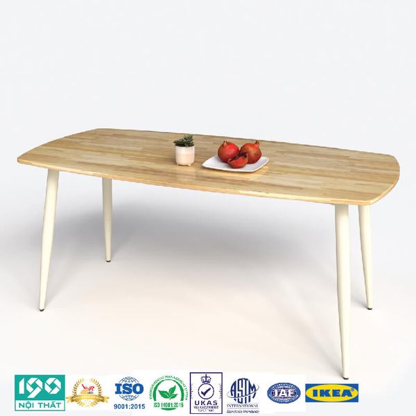 Bàn Ăn Mặt Gỗ Cao Su 1m2 BA01-G12