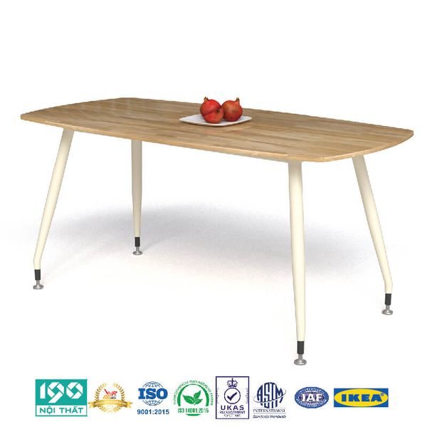 Bàn Ăn Mặt Gỗ Cao Su 1m4 BA02-G14