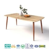 Bàn Ăn Mặt Gỗ Cao Su 1m6 BA03-G16