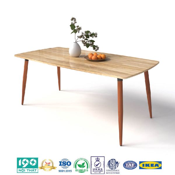 Bàn Ăn Mặt Gỗ Cao Su 1m6 BA03-G16