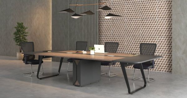 Bàn Họp Chân Sắt 242BH36 dài 3m6 hiện đại