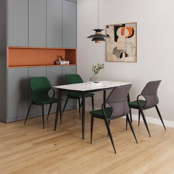 Bàn Ăn Mặt Đá 2 lớp 4 - 6 Ghế 242BA14