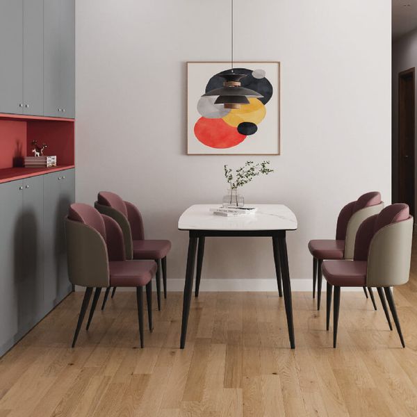 Bàn Ăn Mặt Đá 2 lớp 4 - 6 Ghế 242BA14