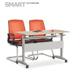 Bàn Gấp 1m4 Chân Sắt 2 Bánh Xe Trước BHL14