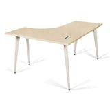 Bàn Chữ L Lượn Trái 1m6 Chân Sắt 1902BLT16