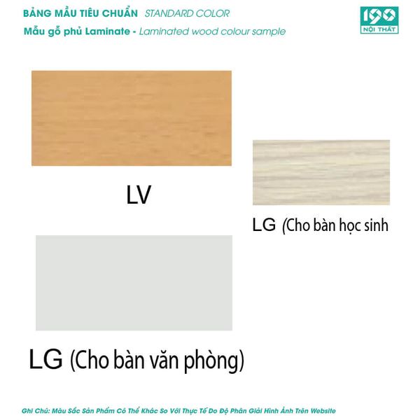 Bàn Làm Việc 1m4 Hộc Dập Cạnh Tròn BS14HK1-LG (Màu Laminate Ghi)
