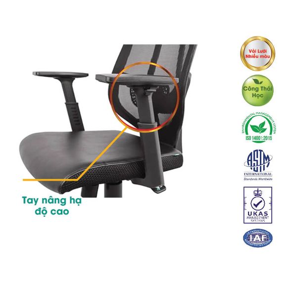 Ghế Lưới Có Tựa Đầu Chân Mạ GX404-M