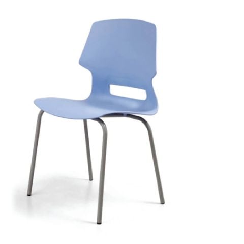 Ghế Nhựa Chân Sắt Sơn, Mạ Inox GT248 Xếp Chồng