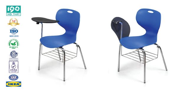 Ghế Liền Bàn GTB02K-S | Khung Sơn, Có Khay