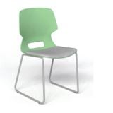 Ghế Nhựa Chân Sắt GT248D đệm Mút, khung Sơn Mạ Inox