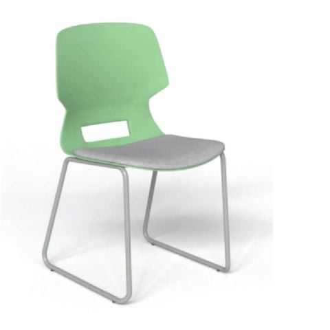 Ghế Nhựa Chân Sắt GT248D đệm Mút, khung Sơn Mạ Inox