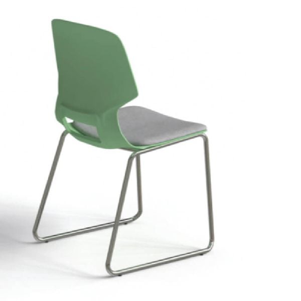 Ghế Nhựa Chân Sắt GT248D đệm Mút, khung Sơn Mạ Inox