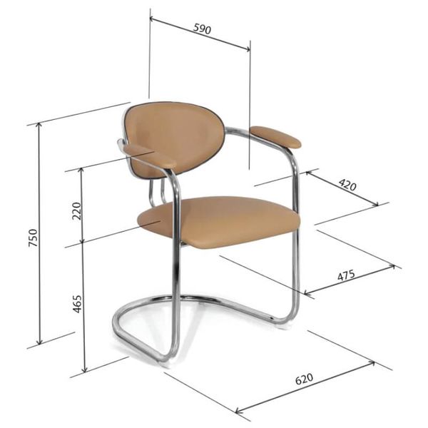 Ghế Quỳ Bọc Da Khung Mạ GQ16-M (Nhiều Màu)