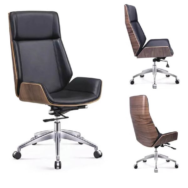 Ghế Xoay Gỗ Veneer Lưng Cao GX602B-HK