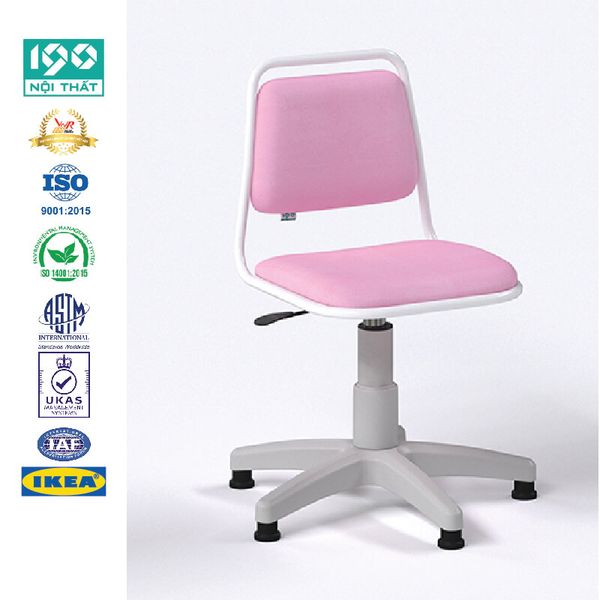 Ghế Học Sinh IKEA chân cố định xoay GHS231-N (Màu Hồng)