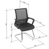 Ghế Quỳ Lưới Tựa Nhựa Đen GQ12.1 (Nhiều Màu)