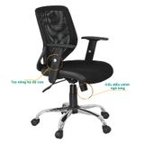 Ghế Xoay Lưới Chân Mạ GX07B-M (Nhiều Màu)