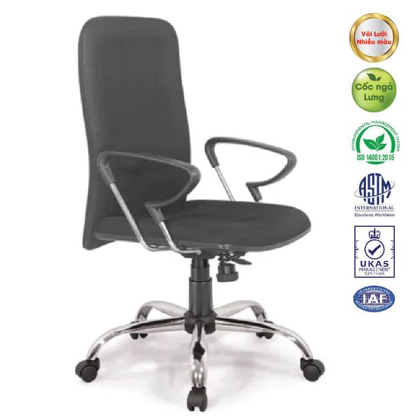 Ghế Xoay Lưới/ Da Chân Mạ GX08B-M (Nhiều Màu)