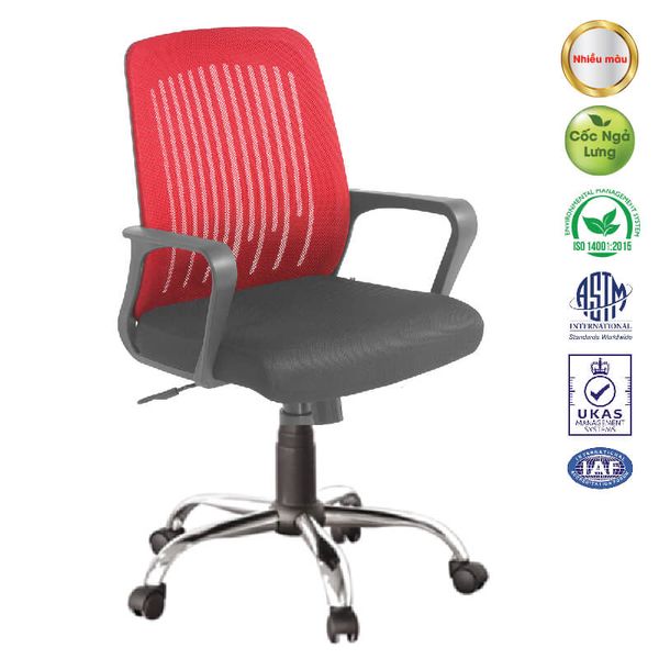 Ghế Xoay Lưới Chân Mạ Inox Lưng Gật Gù GX401A-M (Nhiều Màu)