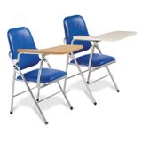 Ghế Gấp Liền Bàn Gỗ GG04B-M Khung Mạ