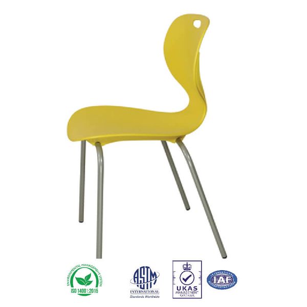 Ghế Xếp Tựa Nhựa Chân Sắt Sơn GT07-S