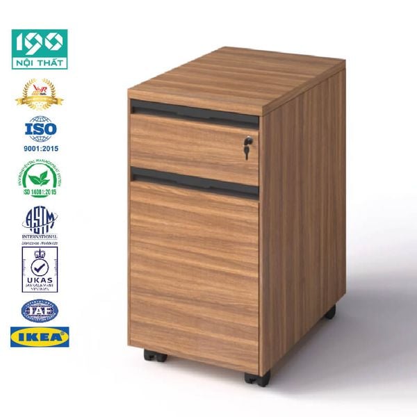 Hộc Tủ Bàn Di Động HG06B 1 ngăn kéo, 1 cánh mở bằng gỗ