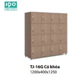 Locker Gỗ, Tủ Giầy 16 Khoang Cánh Gỗ Có Khóa TJ-16GK