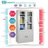 Tủ Sắt 4 Cánh Kính Mở TS03