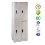 Tủ Locker 4 Ngăn TS15 (Có Đợt Treo Quần Áo)