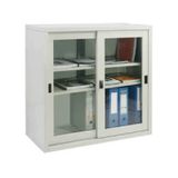 Tủ Tài Liệu Thấp 2 Cánh Kính Lùa Rộng 880mm TL01