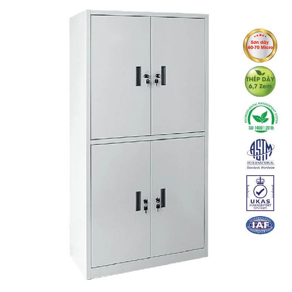 Tủ Sắt Ngang 1m | 4 Khoang TS05-B