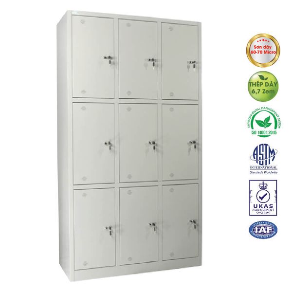 Tủ Sắt Locker 9 Ngăn TS09