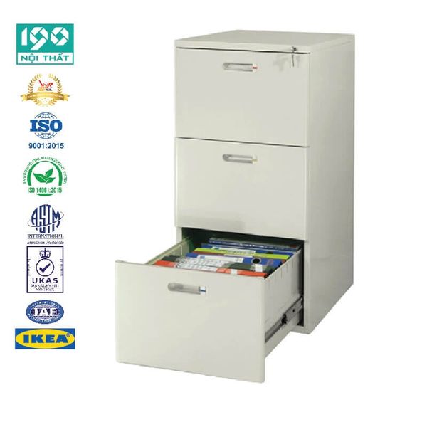 Tủ File, Tủ Phụ 3 Ngăn Kéo TK-3N Cao 991mm
