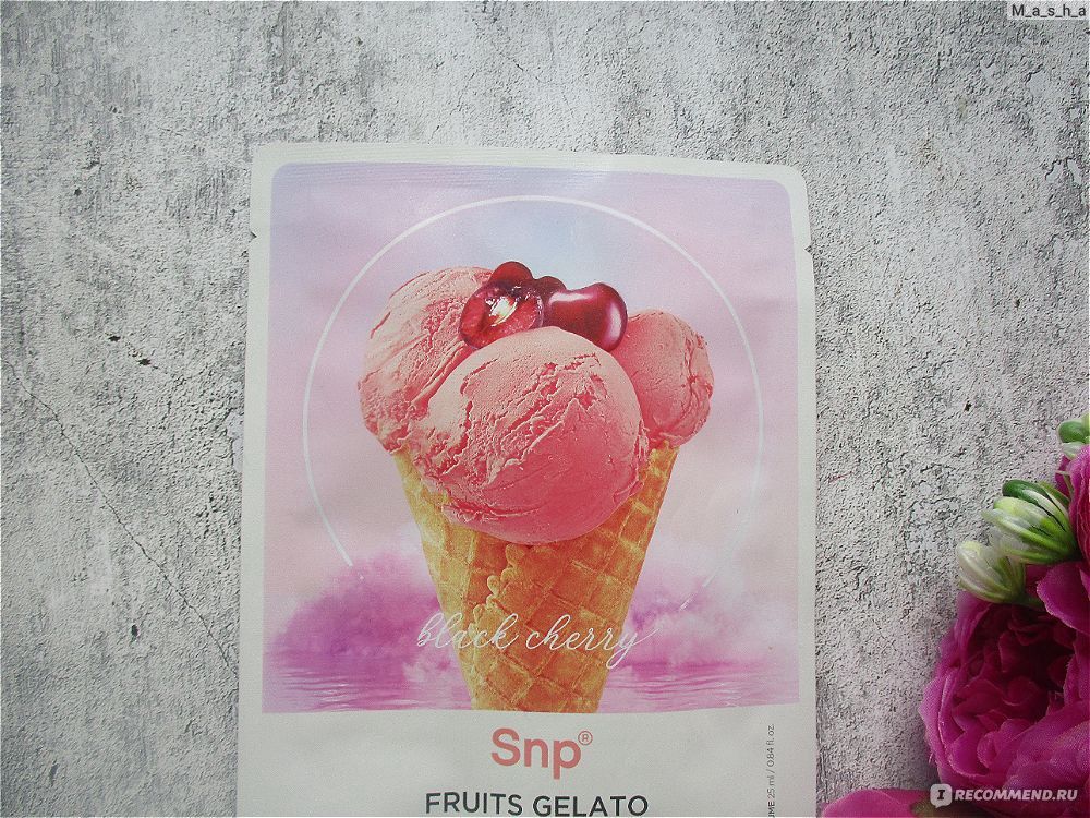 Mặt nạ phục hồi da khỏe mạnh CHERRY - SNP Fruits Gelato Nourishing Mask