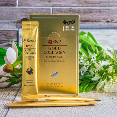 Mặt nạ ngủ tinh chất vàng Gold Collagen Sleeping Pack SNP - Mỹ phẩm Hàn Quốc SNP