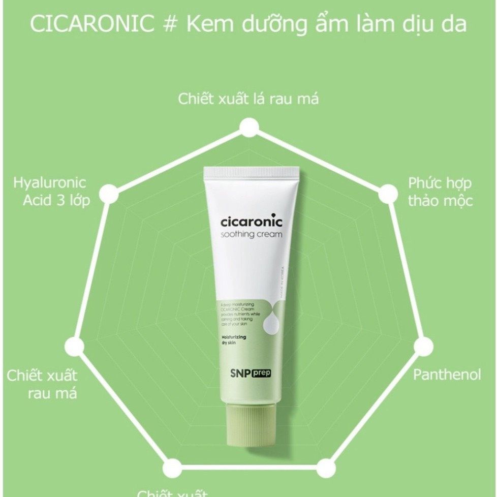 Kem Dưỡng Da Cấp Ẩm PREP CICARONIC SOOTHING CREAM - Mỹ phẩm SNP