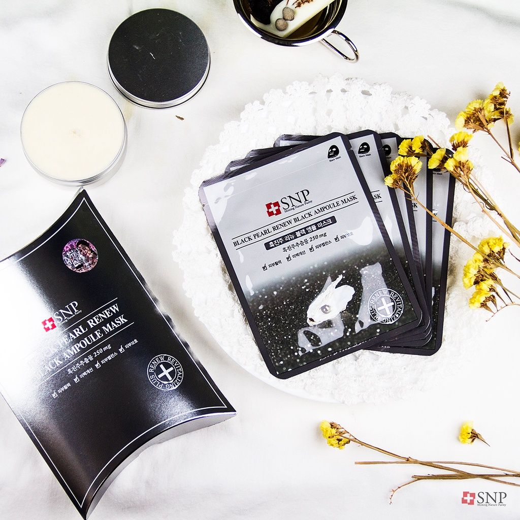 Mặt nạ dưỡng da Charcoal Mineral Black Ampoule Mask -  Mỹ phẩm Hàn Quốc SNP