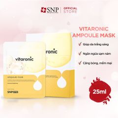 Mặt nạ dưỡng trắng da tự nhiên VITARONIC AMPOULE MASK - Mỹ phẩm Hàn Quốc SNP