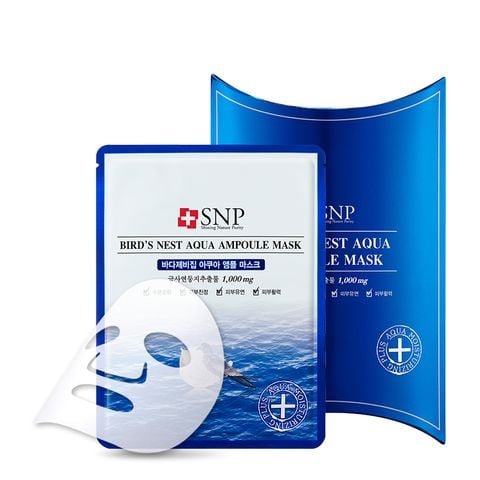 Mặt nạ dưỡng da tinh chất tổ yến Bird's Nest Aqua Ampoul Mask - Mỹ phẩm Hàn Quốc SNP